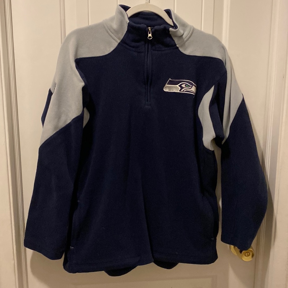 Fleece embroidered Seahawk 1/4 zip -Youth XL